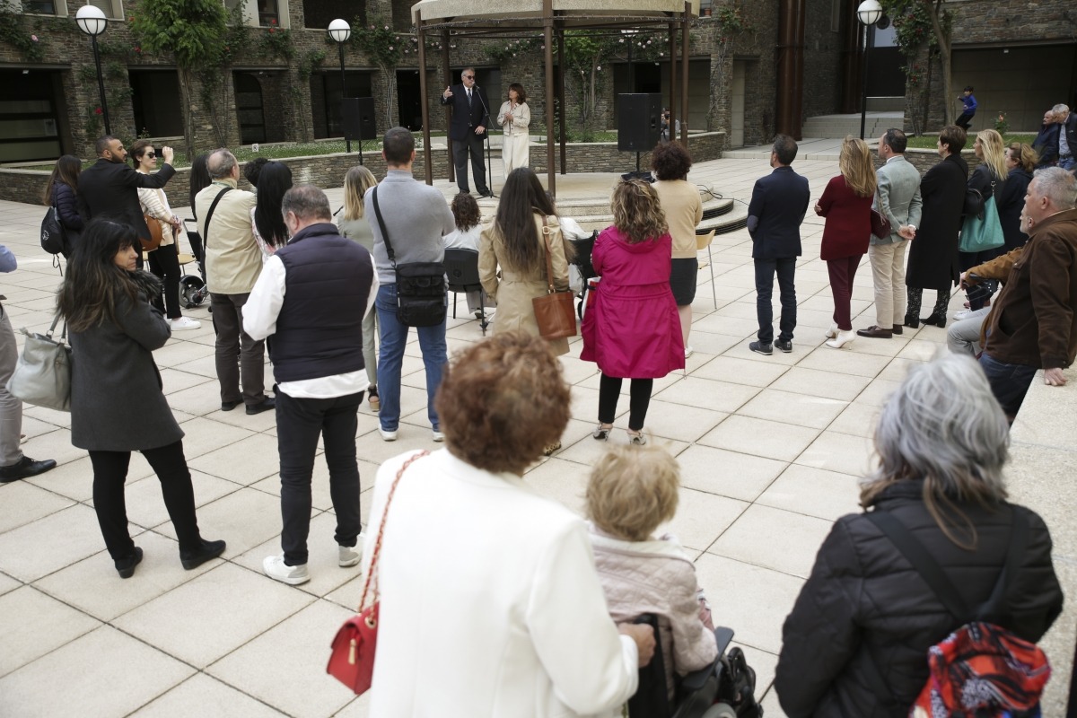 Un moment de la festa celebrada a Prada Casadet amb motiu del Dia mundial de l’esclerosi múltiple