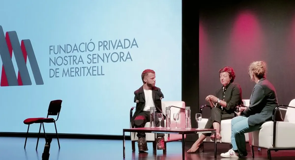 Un moment de la conferència de la Fundació Privada Nostra Senyora de Meritxell