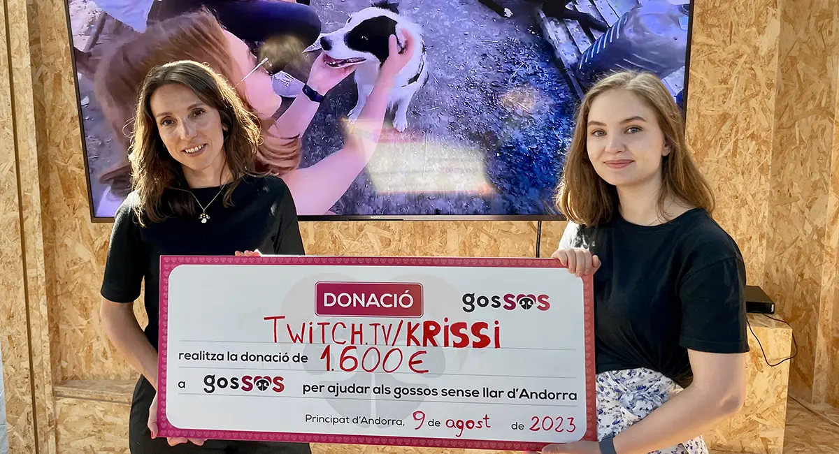 GosSOS rep una donació de 1.600€ de la jove streamer alemanya Krissi
