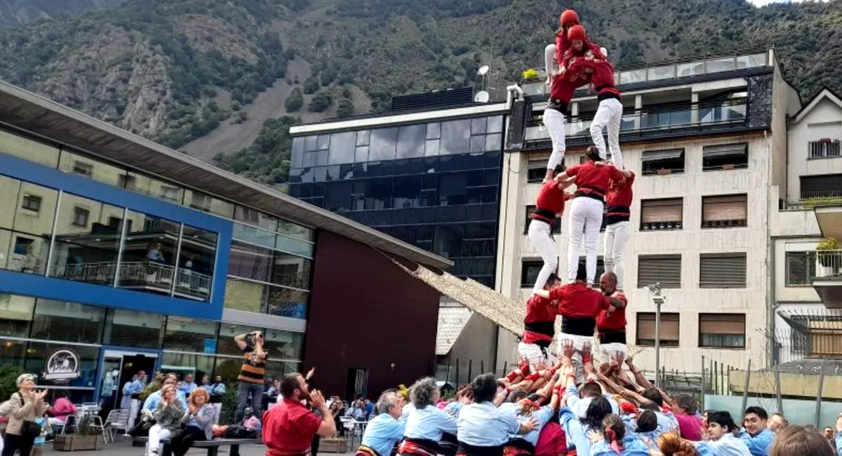 Actuació dels Castellers d’Andorra